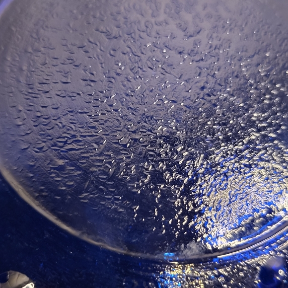 Hobnail Cobalt Blue Glass, 3 Footed, Vintage Bowl - Picture 7 of 9